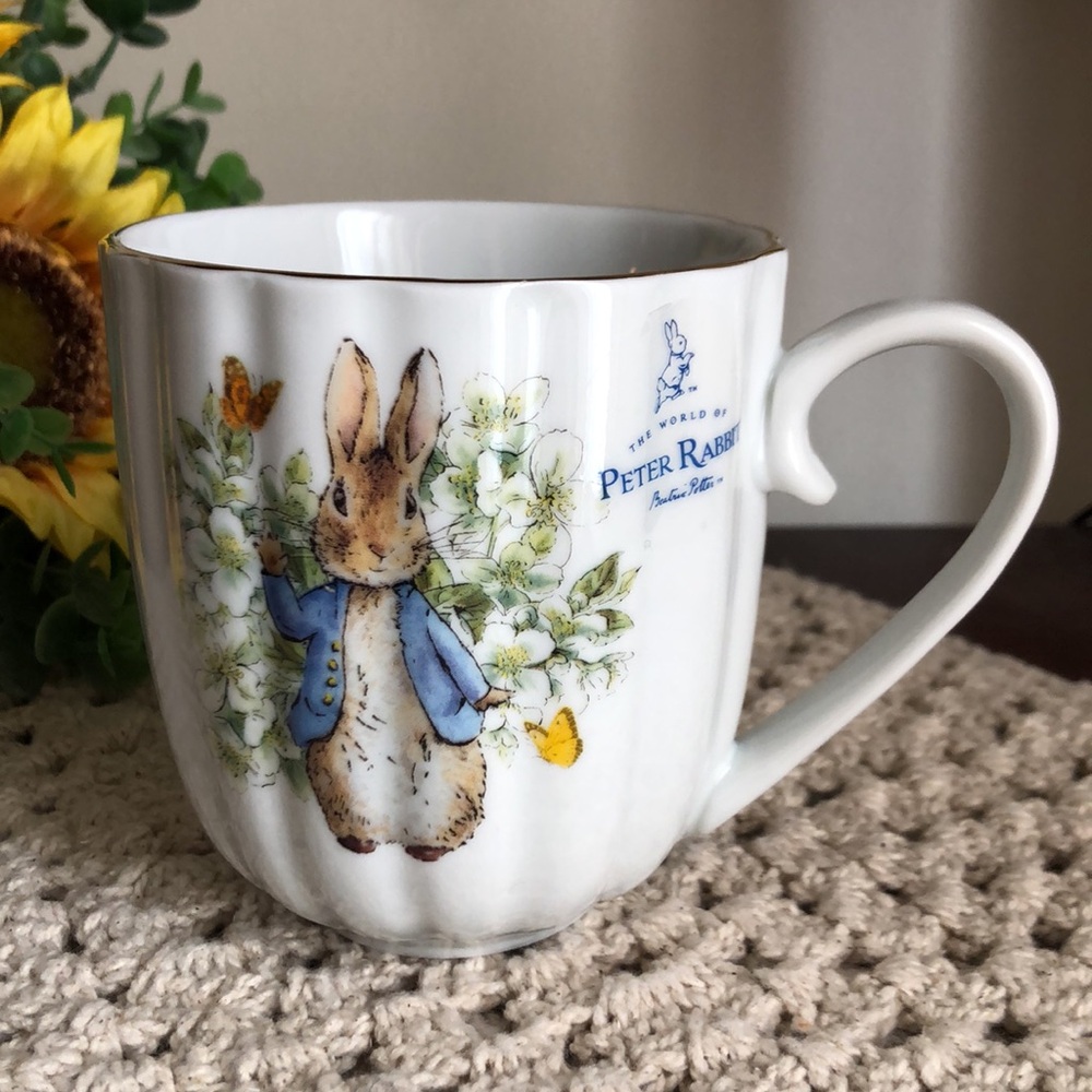Peter Rabbit White Ceramic Mug - Easter